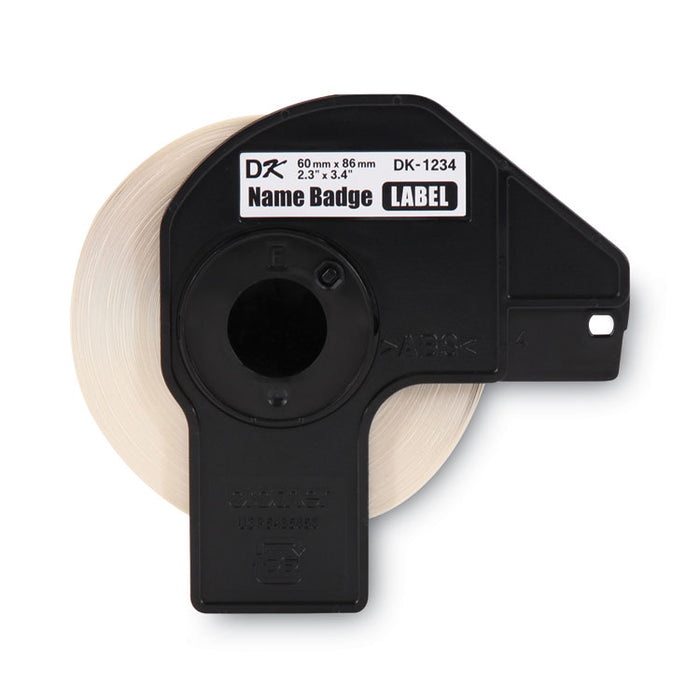 Die-Cut Name Badge Labels, 2.3" x 3.4", White, 260 Labels/Roll