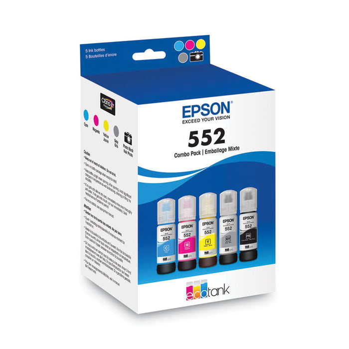 T552920S (T552) Claria High-Yield Ink, 70 mL, Black/Cyan/Gray/Magenta/Yellow, 5/Pack