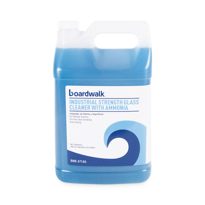 Industrial Strength Glass Cleaner with Ammonia, 1 gal Bottle