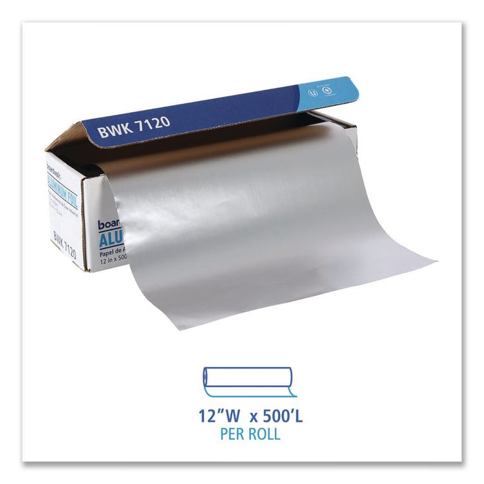 Heavy-Duty Aluminum Foil Roll, 87 Gauge, 12" x 500 ft