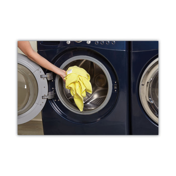 Microfiber Cleaning Cloths, 16 x 16, Yellow, 24/Pack