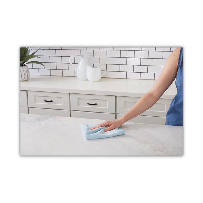 Microfiber Cleaning Cloths, 16 x 16, Blue, 24/Pack