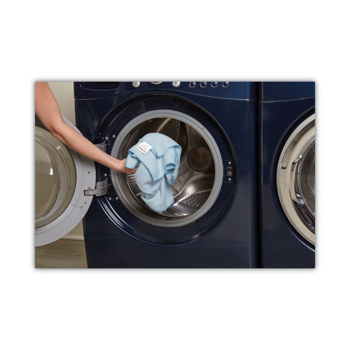 Microfiber Cleaning Cloths, 16 x 16, Blue, 24/Pack