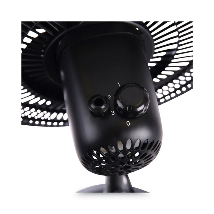 16" 3-Speed Oscillating Pedestal Stand Fan, Metal, Plastic, Black