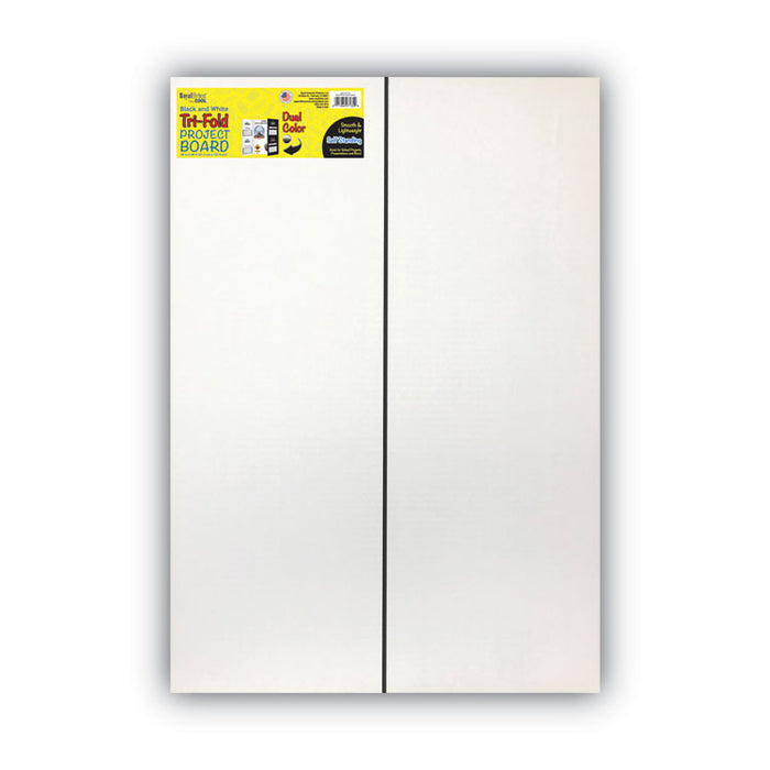Two Cool Tri-Fold Poster Board, 36 x 48, Black/White, 6/Carton