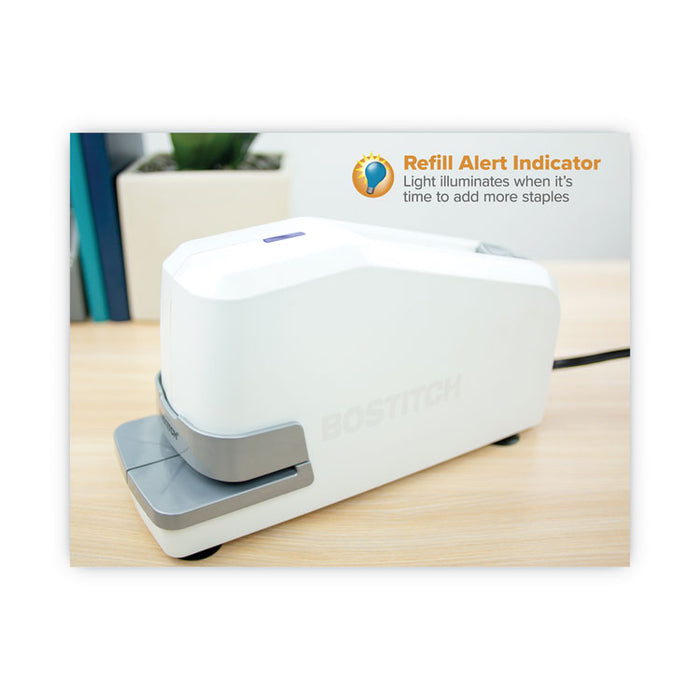 Impulse 30 Electric Stapler, 30-Sheet Capacity, White