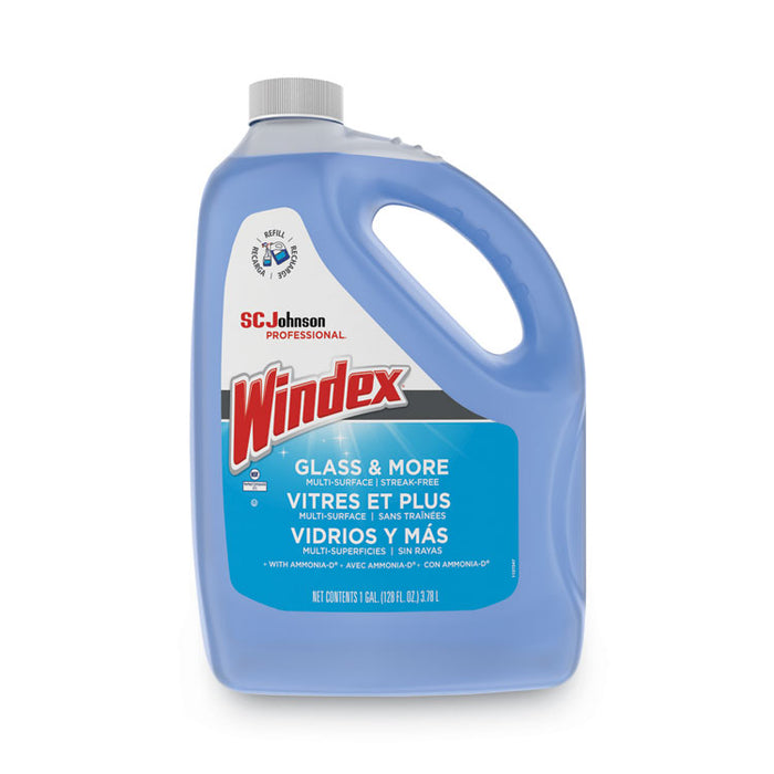 Glass Cleaner with Ammonia-D, 1 gal Bottle, 4/Carton