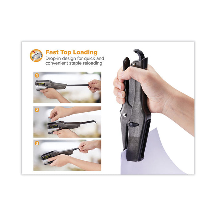 B8 Xtreme Duty Plier Stapler, 45-Sheet Capacity, 0.25" to 0.38" Staples, 2.5" Throat, Black