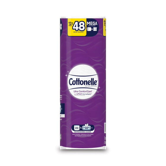Ultra ComfortCare Toilet Paper, Soft Bath Tissue, Mega Rolls, Septic Safe, 2-Ply, White, 284 Sheets/Roll, 12 Rolls/Pack