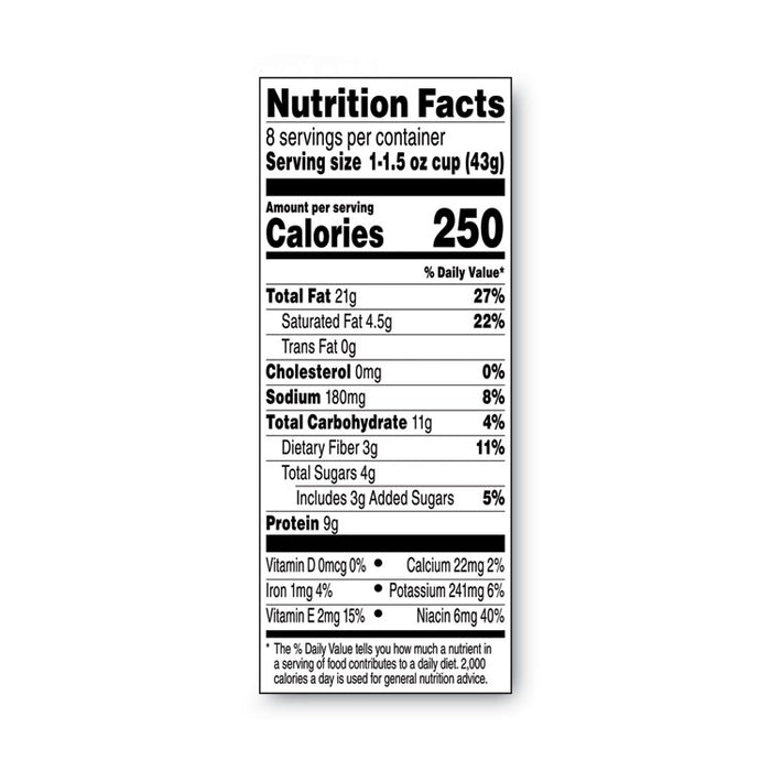 Spreads, Creamy Peanut Butter, 1.5 oz Cup, 8/Box