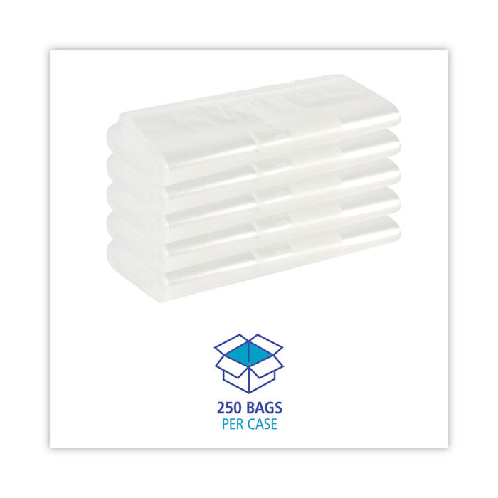 Reclosable Food Storage Bags, Gallon, 10.5" x 11", Clear, 250/Box