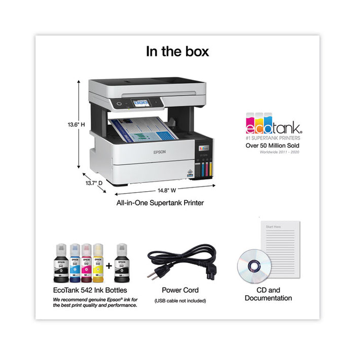 EcoTank Pro ET-5170 All-in-One Supertank Printer, Copy/Fax/Print/Scan