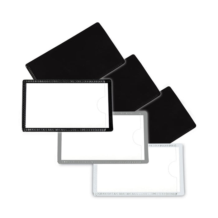 Slap-Stick Magnetic Label Holders, Side Load, 4.25 x 2.5, Gray, 10/Pack