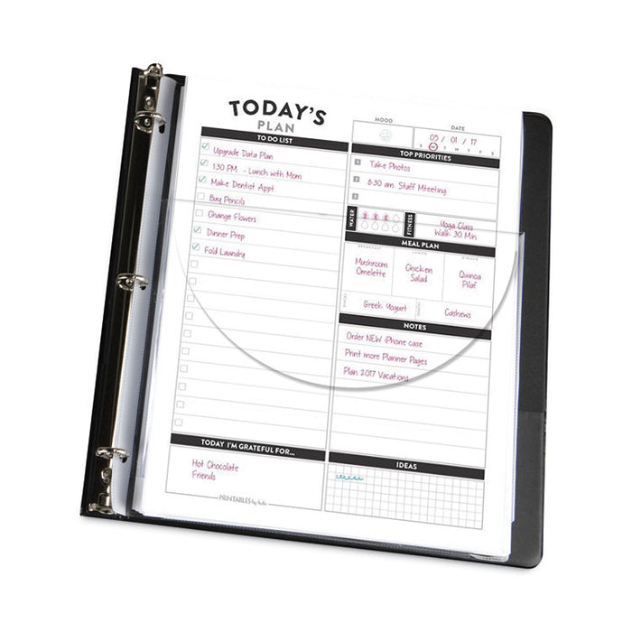 Super Capacity Sheet Protectors with Tuck-In Flap, Super Heavy-Duty, Side: 3-Hole Punched, 8.5 x 11 Insert, Clear, 10/Pack