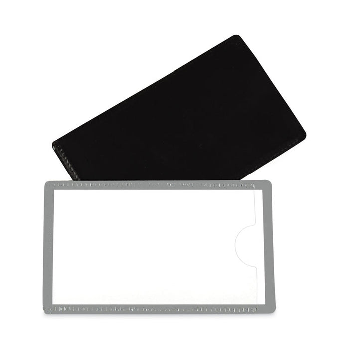 Slap-Stick Magnetic Label Holders, Side Load, 4.25 x 2.5, Gray, 10/Pack