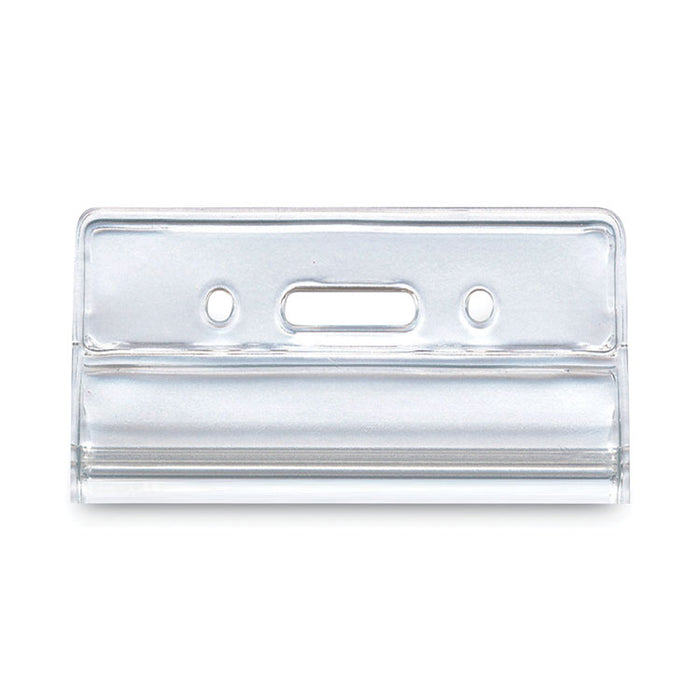 Resealable ID Badge Holders, Vertical Orientation, Transparent Frost 2.68" x 5" Holder, 2.38" x 3.75" Insert, 50/Pack