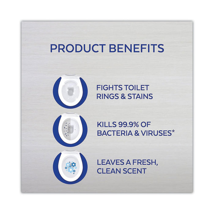 Disinfectant Toilet Bowl Cleaner with Bleach, Clean Scent, 24 oz Angle-Neck Bottle, 8/Carton
