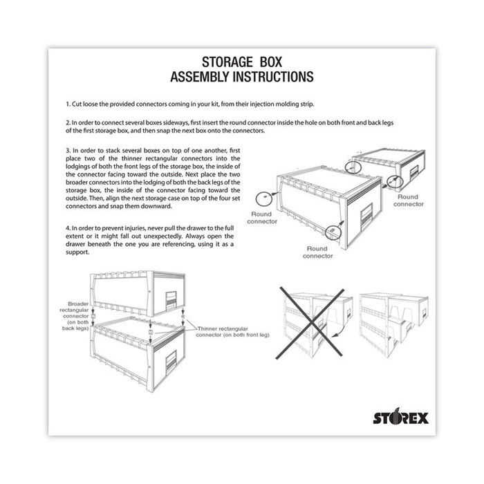 Archive Storage Drawers with Key Lock, Legal Files, 18.25" x 24" x 11.5", Black/Gray