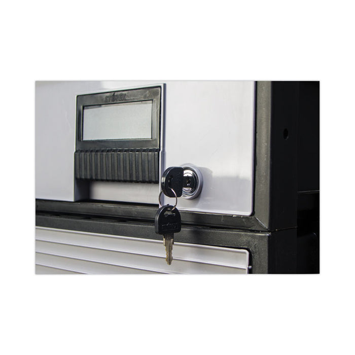 Archive Storage Drawers with Key Lock, Legal Files, 18.25" x 24" x 11.5", Black/Gray
