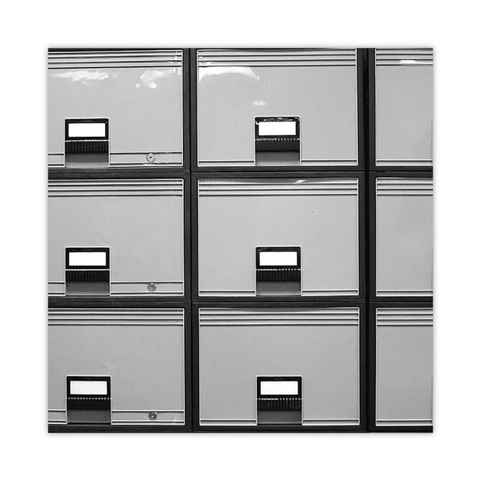 Archive Storage Drawers with Key Lock, Legal Files, 18.25" x 24" x 11.5", Black/Gray