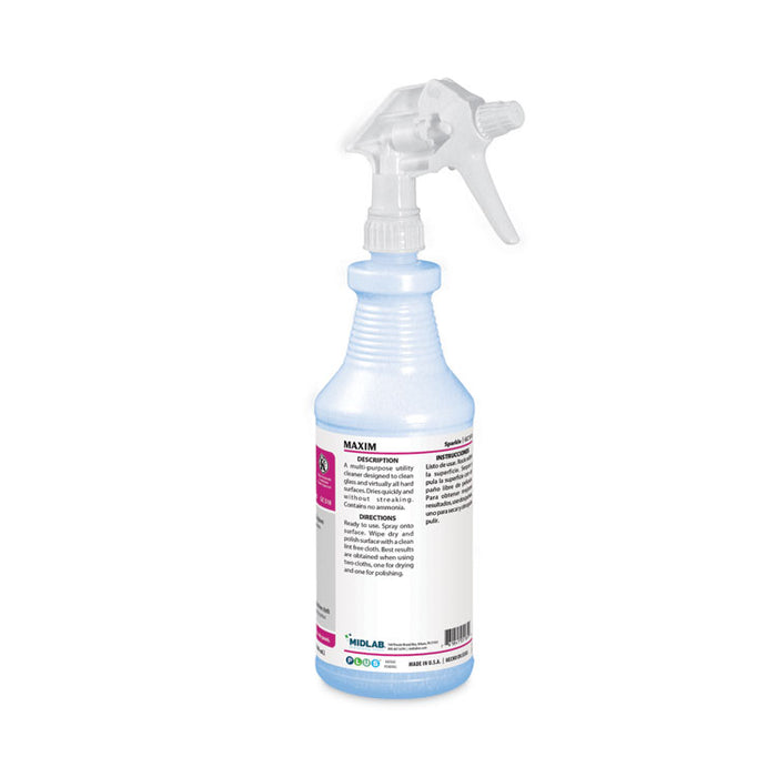 RTU Sparkle Glass Cleaner, Safe-to-Ship, 32 oz Bottle, 6/Carton