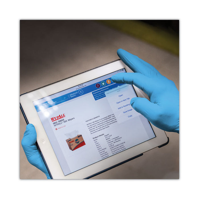 G10 Flex Blue Nitrile Gloves, Powder-Free, X-Small, 3 mil Thick, 9.5" Long, Blue, 100/Box, 10 Boxes/Carton