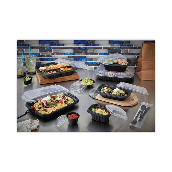 EarthChoice Entree2Go Takeout Container Vented Lid, 11.8 x 8.8 x 1, Clear, Plastic, 200/Carton