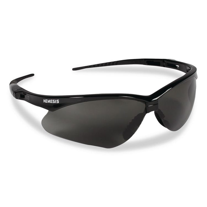 Nemesis Safety Glasses, Black Half Frame, Smoke Dual Lens