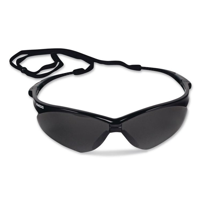 Nemesis Safety Glasses, Black Half Frame, Smoke Dual Lens