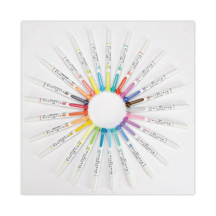 Mildliner Double Ended Highlighter Variety Pack, Asst Ink Colors, Bold-Chisel/Fine-Bullet Tips, Asst Barrel Colors, 25/Pack