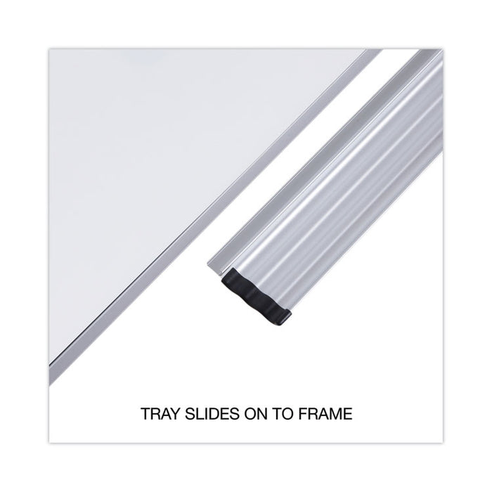 Magnetic Steel Dry Erase Marker Board, 48" x 36", White Surface, Satin Aluminum Frame