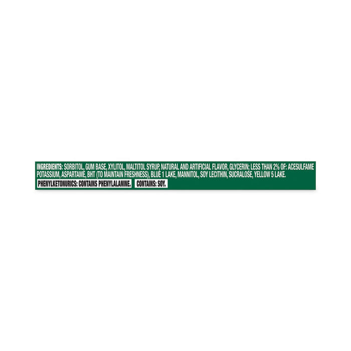 Sugar-Free Gum, Spearmint, 14 Pieces/Pack, 12 Packs/Carton