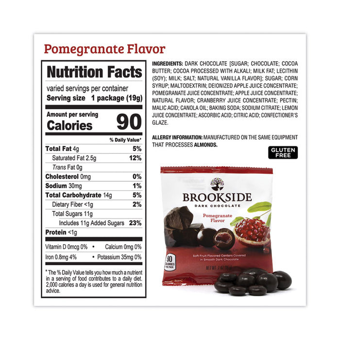 Dark Chocolate Fruit, Acai Blueberry and Pomegranate, 30 Pouches/Carton