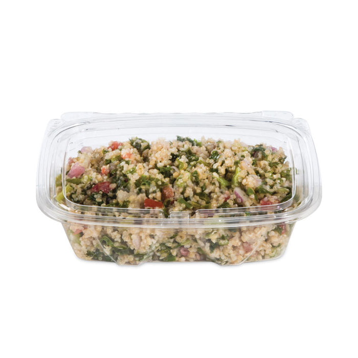 ClearPac SafeSeal Tamper-Resistant, Tamper-Evident Containers, Tall, Flat Lid, 20 oz, Clear, Plastic, 200/Carton