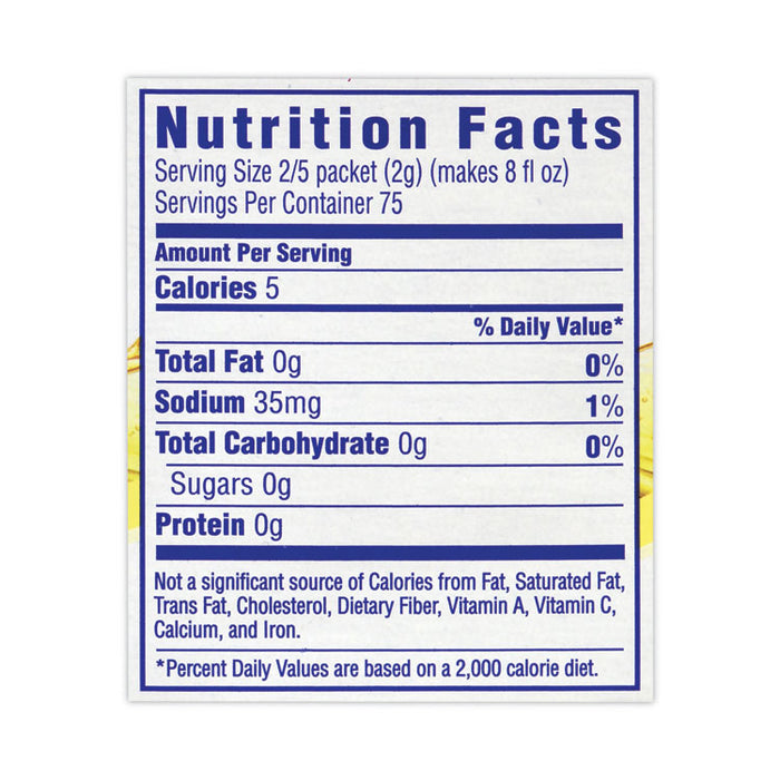 On-The-Go Sugar-Free Drink Mix, Lemonade, 0.17 oz Single-Serving Tubes, 30/Pack, 2 Packs/Carton