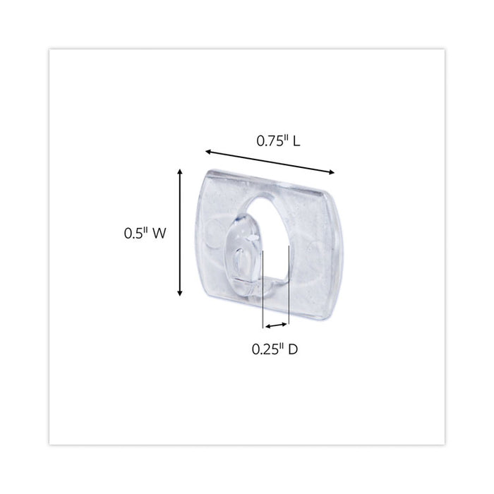 Clear Decorating Clips, Plastic, Supports 0.1 lb, 20/Pack