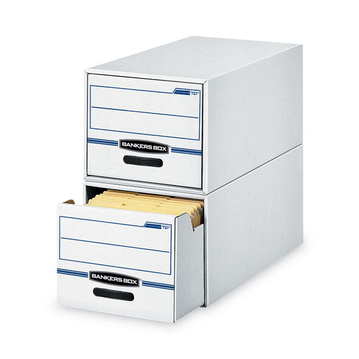 STOR/DRAWER Basic Space-Savings Storage Drawers, Legal Files, 16.75 x 19.5 x 11.5, White/Blue