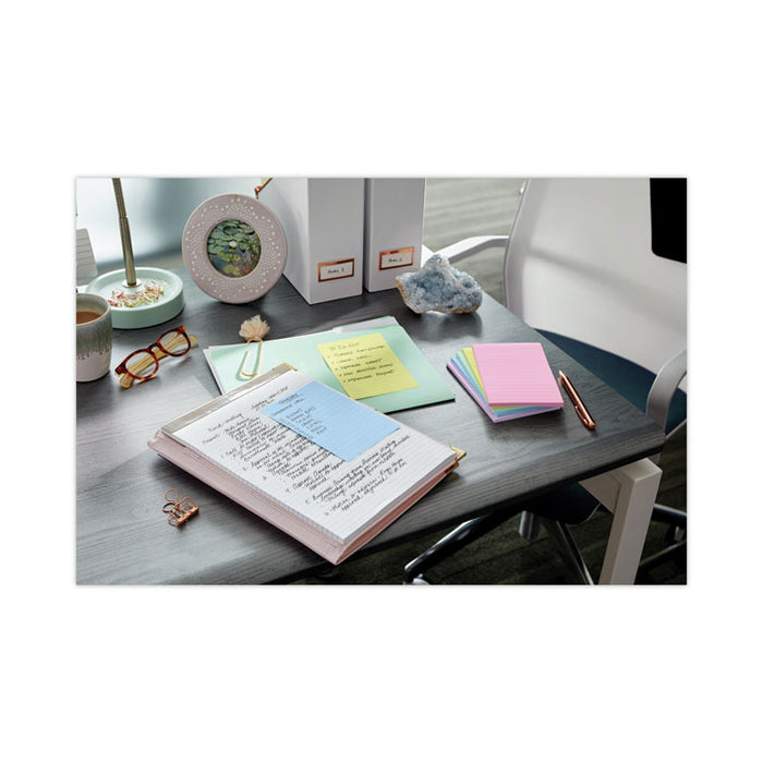 Original Pads in Beachside Cafe Collection Colors, Note Ruled, 4" x 6", 100 Sheets/Pad, 5 Pads/Pack