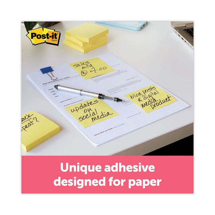 Original Pads in Canary Yellow, 3" x 3", Cabinet Pack, 90 Sheets/Pad, 18 Pads/Pack