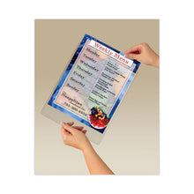 Load image into Gallery viewer, Display Pocket, Removable Interlocking Fasteners, Plastic, 8.5 x 11, Clear
