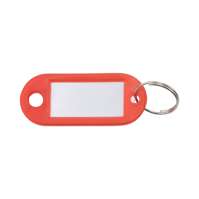 Key Tags Label Window, 0.88 x 0.19 x 2, Red, 6/Pack