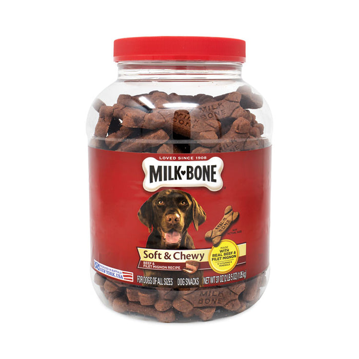 Soft and Chewy Beef Dog Treats, 2 lb, 5 oz Tub