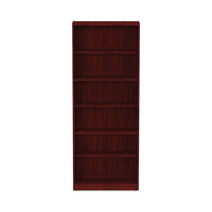 Alera Valencia Series Bookcase, Six-Shelf, 31.75w x 14d x 80.25h, Mahogany