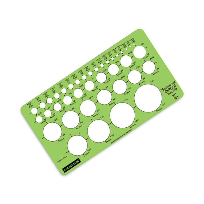 Templates, 39 Circles, 4 x 7.25, Green