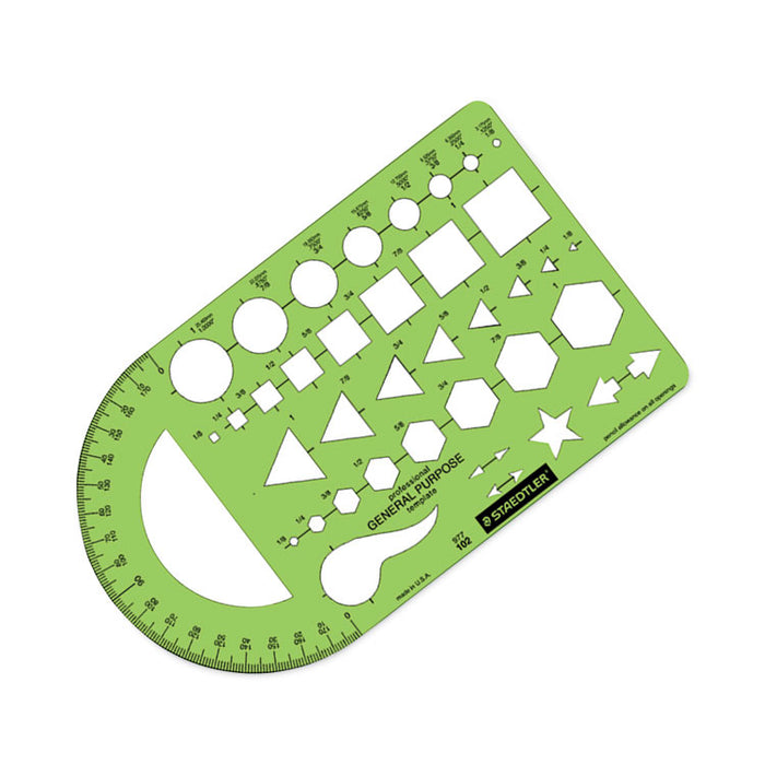 Templates, 40 Geometric Shapes, 5.5 x 9.5, Green
