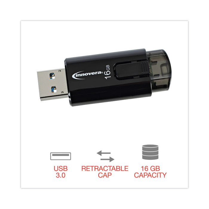 USB 3.0 Flash Drive, 16 GB, 3/Pack