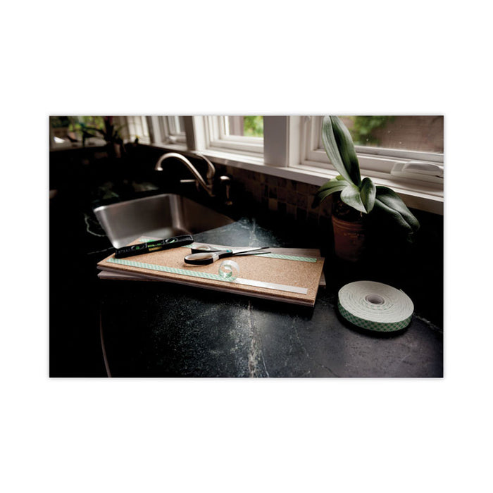 Permanent High-Density Foam Mounting Tape, Holds Up to 2 lb, 0.75" x 9.75 yd, White