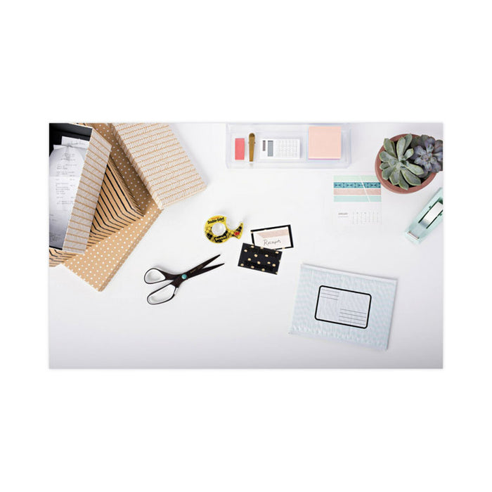 Double-Sided Permanent Tape in Handheld Dispenser, 1" Core, 0.5" x 37.5 ft, Clear