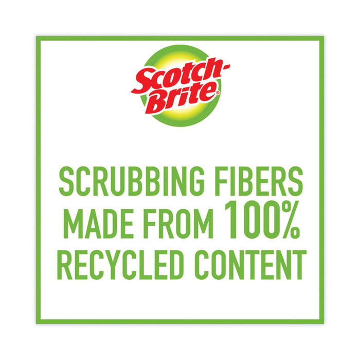 Non-Scratch Multi-Purpose Scrub Sponge, 4.4 x 2.6, 0.8" Thick, Blue, 6/Pack