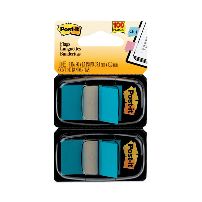 Standard Page Flags in Dispenser, Blue, 50 Flags/Dispenser, 2 Dispensers/Pack